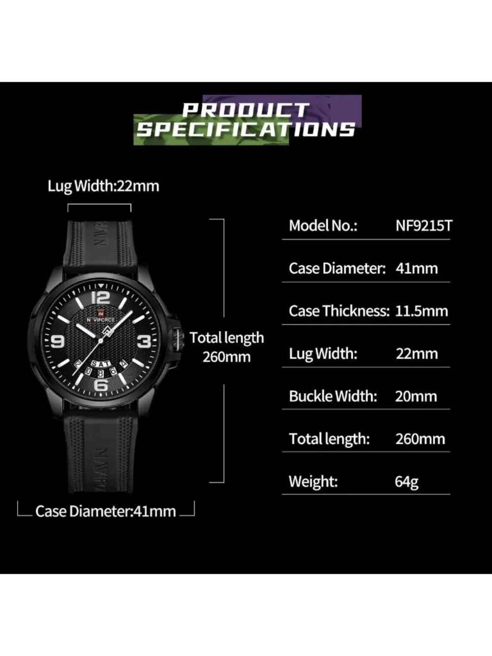 Waterproof Analog Military Sports Watch for Men & Women, Unisex Silicone Strap